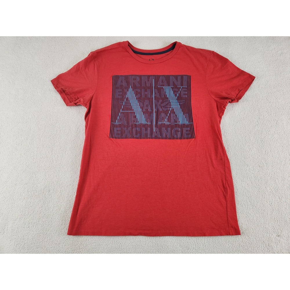 Men's A|X Armani Exchange Red Short Sleeve Tee Size Large